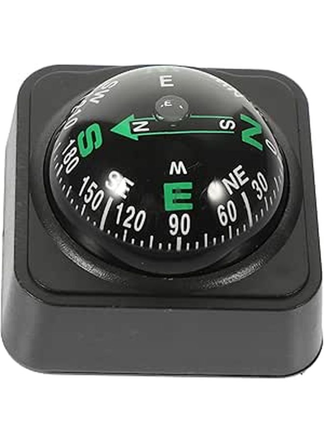 Adjustable Car Compass Ball Dashboard Mount for Vehicle Navigation Black - Image 1