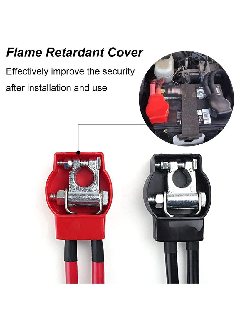 KASTWAVE Battery Terminal Connectors, Positive Negative Top Post Battery Terminals Clamp, Quick Release Disconnect Kit with Heat Shrink Tubing for Car Boat Marine RV Vehicles,etc - Image 5