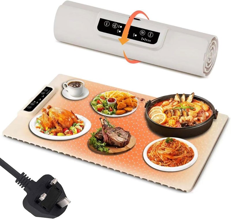 Portable Food Warmers,Foldable Electric Warming Tray Party Essentials Hot Plate Keep Food Warm Heating Trays for Parties Buffet Serving Food,Auto Shut-Off, Parties, Everyday Use - Image 1