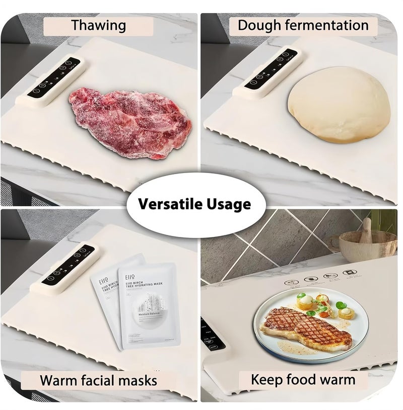 Portable Food Warmers,Foldable Electric Warming Tray Party Essentials Hot Plate Keep Food Warm Heating Trays for Parties Buffet Serving Food,Auto Shut-Off, Parties, Everyday Use - Image 5