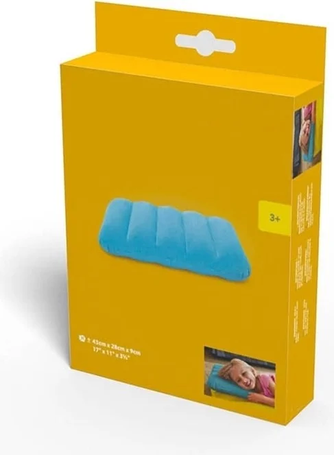 INTEX Inflatable Pillow - Travel Pillow - Camping Pillow - Orthopedic Inflatable Pillow - Inflatable Velvet Pillow - Sea Pillow - Beach Pillow