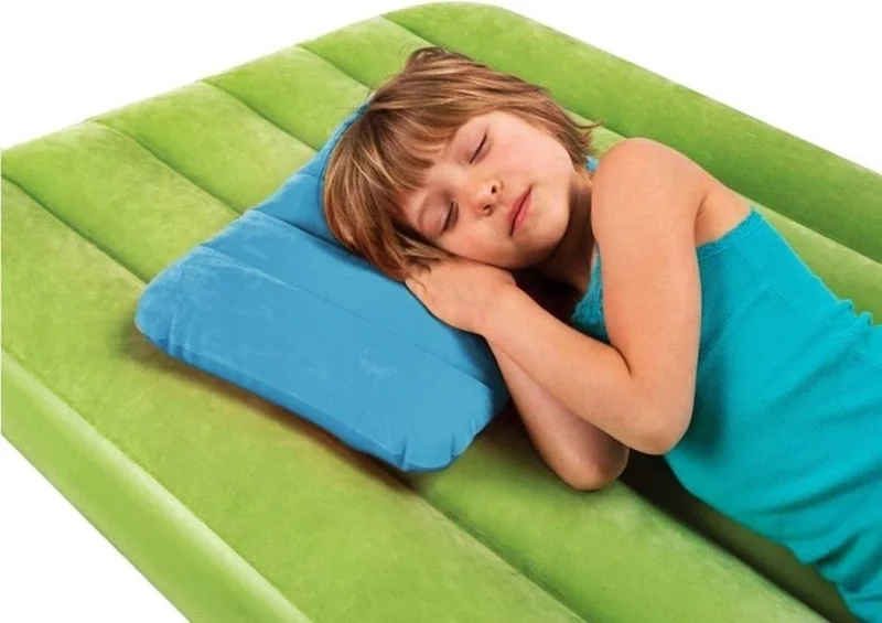 INTEX Inflatable Pillow - Travel Pillow - Camping Pillow - Orthopedic Inflatable Pillow - Inflatable Velvet Pillow - Sea Pillow - Beach Pillow