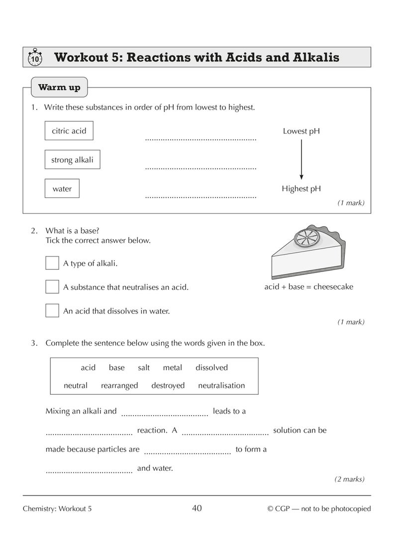 null - New KS3 Year 8 Science 10-Minute Weekly Workouts (includes answers) - Image 1