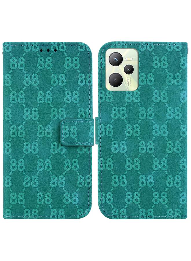 اس-توب جراب هاتف Realme C35 من الجلد المنقوش المزدوج على شكل 8 - Image 1