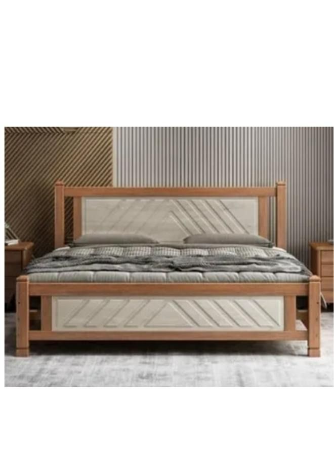 SULSHA Modern Wooden Bed QUEEN Size 150x190 With Medical Mattress