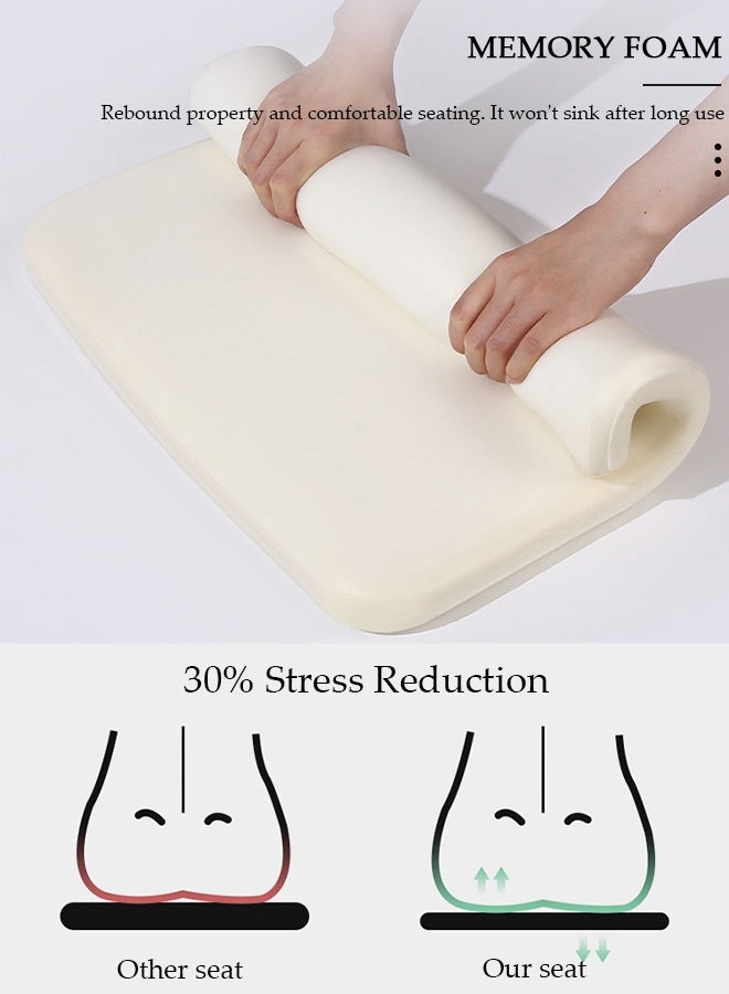 DUNISO Car Seat Cushion, Memory Foam Chair Cushion for Sciatica and Lower Back Pain Relief, Comfortable Coccyx Cushion for Home Office Chair Pad, Car Seat, Wheelchair - Image 3