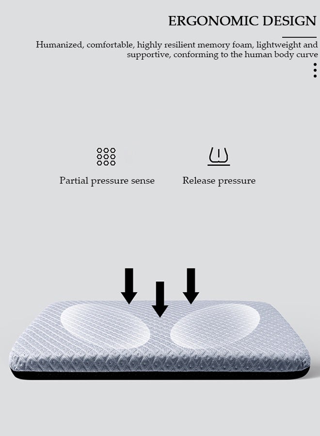 DUNISO Car Seat Cushion, Memory Foam Chair Cushion for Sciatica and Lower Back Pain Relief, Comfortable Coccyx Cushion for Home Office Chair Pad, Car Seat, Wheelchair - Image 4