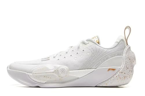 LI-NING Wade All City 13 Series Men Basketball Shoes Lightweight High Rebound Professional Basketball Sneakers ABAV017-2 Standard White/Golden US 12 - Image 1