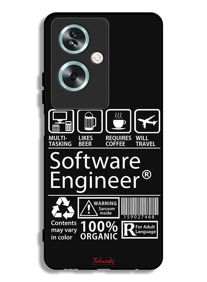 Tolwak Oppo A79 Protective Case Cover Software Engineer Sticker - Image 1