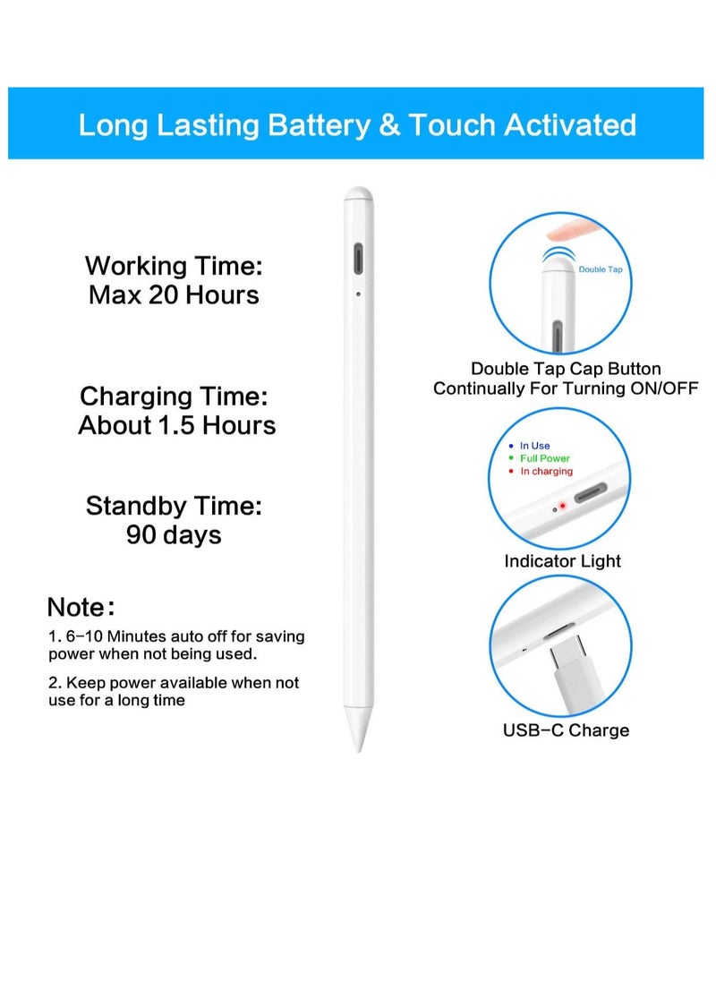 Generic - Stylus Pen for iPad, Compatible with iPad 10th, 9th, 8th, 7th, 6th Generation, iPad mini 2018-2022 (6th & 5th Generation), iPad Air 3, 4, 5. - Image 1