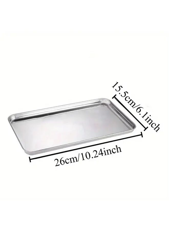 Stainless Steel Rectangular Baking Tray 10 43x6 1 Inch Oven Safe Serving Dish with Handles - Image 2