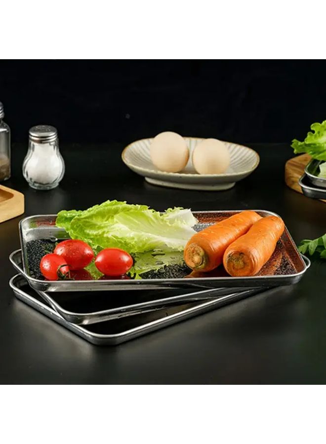 Stainless Steel Rectangular Baking Tray 10 43x6 1 Inch Oven Safe Serving Dish with Handles - Image 3