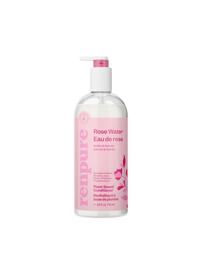 Renpure Plant Based Rose Water Hydrating Conditioner For Dry Hair  Sulfate Free Paraben Free Cruelty Free & Color Safe  Naturally Moisturizing & Refreshing Rose Water Conditioner For Women - Image 2