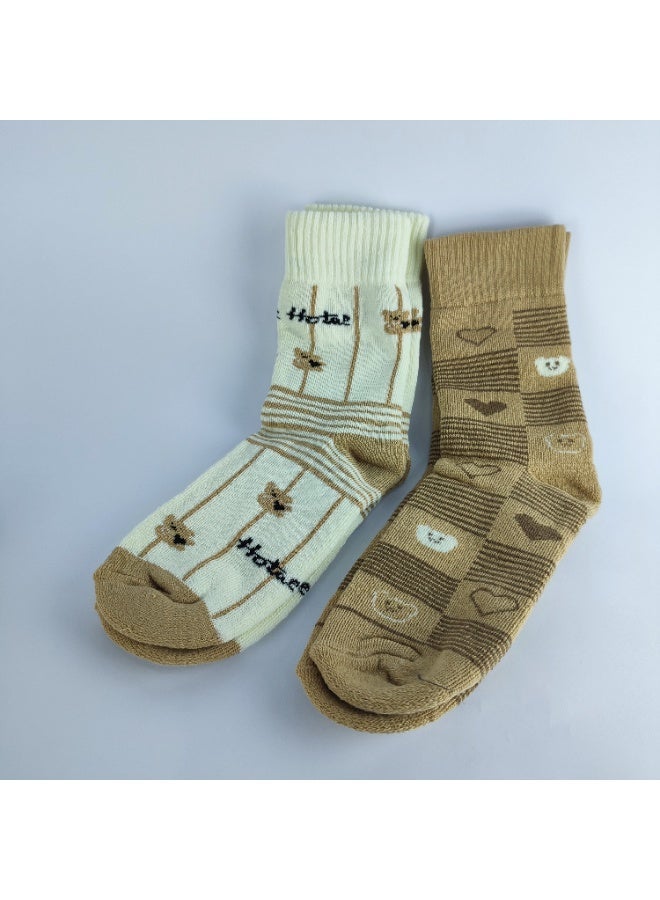 Two pairs of women's long socks - winter, lined inside - Image 3