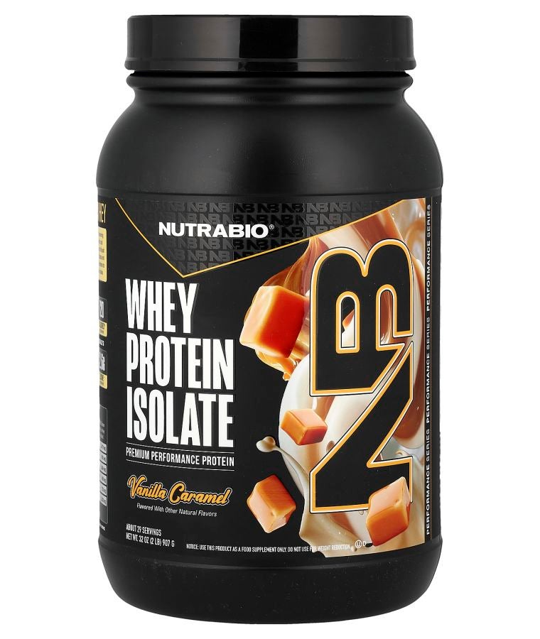 NutraBio Whey Protein Isolate Vanilla Caramel 2 lb (907 g)