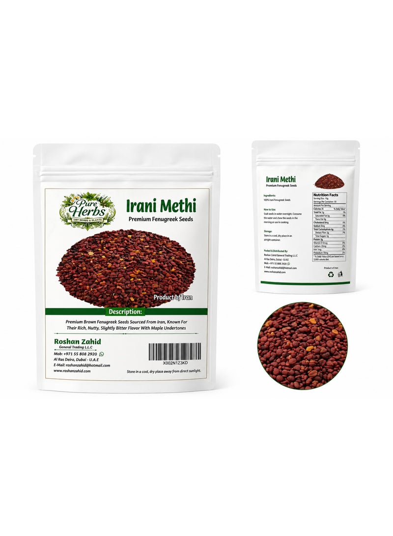 Pureherbs Iranian Methi Seeds (Fenugreek Seeds) – Premium Quality, Natural & Fresh - Image 1