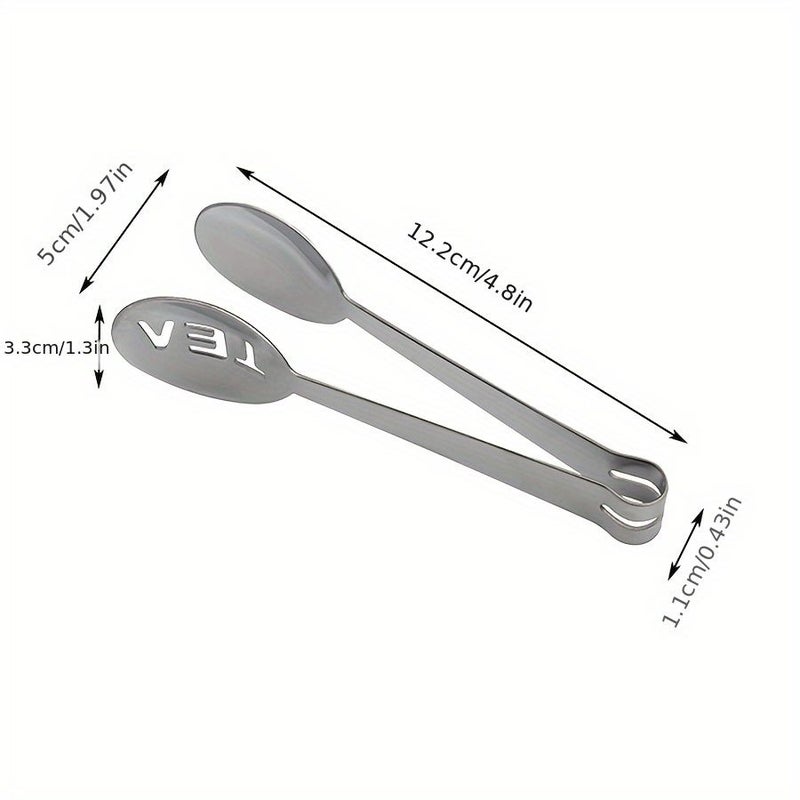 3pcs Silver Stainless Steel Tea Bag Clips Multifunctional Gripper for Squeezing Tea Bags Picking Rock Sugar or Snacks Kitchen Tableware Tools - Image 2