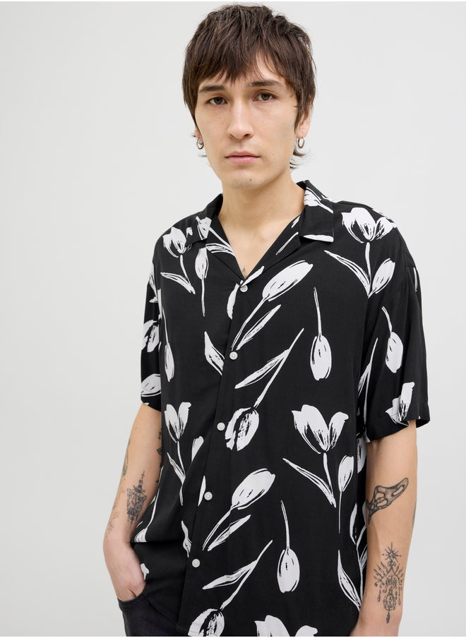 JACK & JONES Graphic Print Resort Collar Shirt  - Image 3