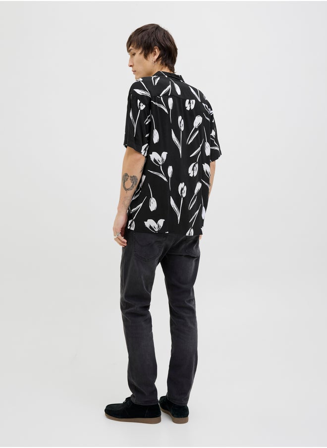JACK & JONES Graphic Print Resort Collar Shirt  - Image 4