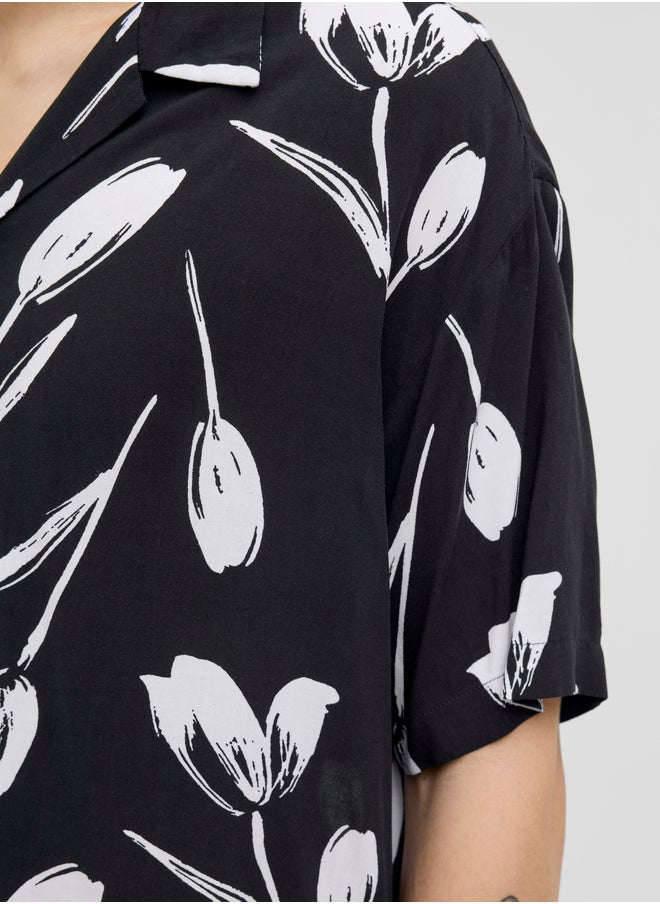 JACK & JONES Graphic Print Resort Collar Shirt  - Image 5