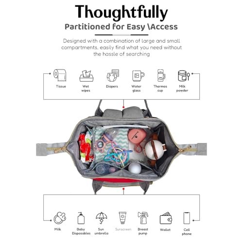 StarAndDaisy Baby Bag for Mothers Travel/Maternity Bag with 16 Multi-Purpose Pockets with Quick Access Diaper & Mobile Pocket/Diaper Bag for Baby - Image 4
