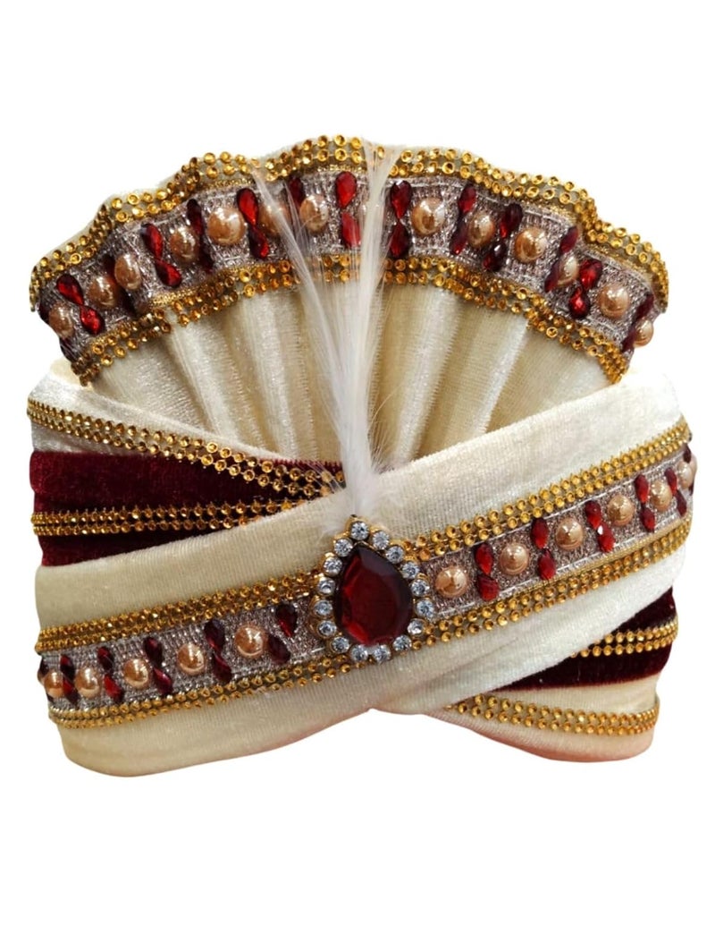 BookMyCostume عمامة دلهي بيج هندية للبالغين - Image 2