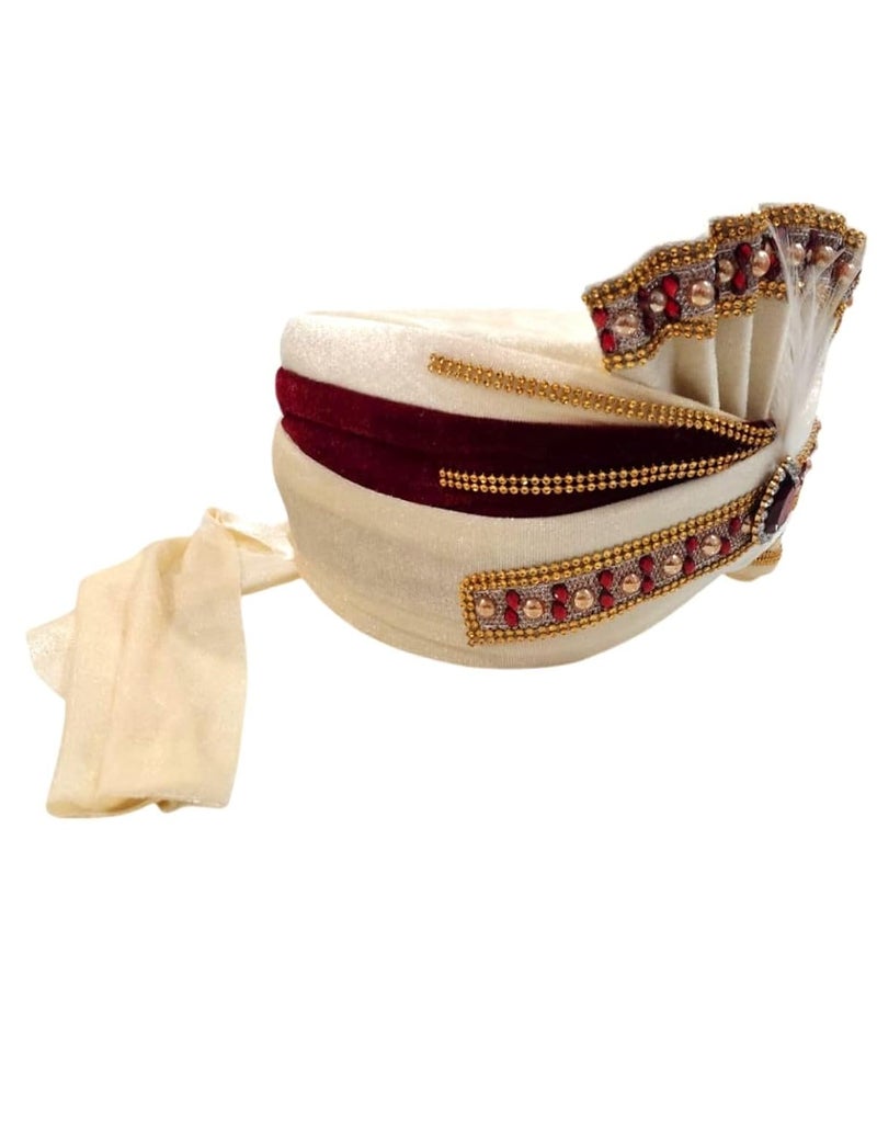 BookMyCostume عمامة دلهي بيج هندية للبالغين - Image 3