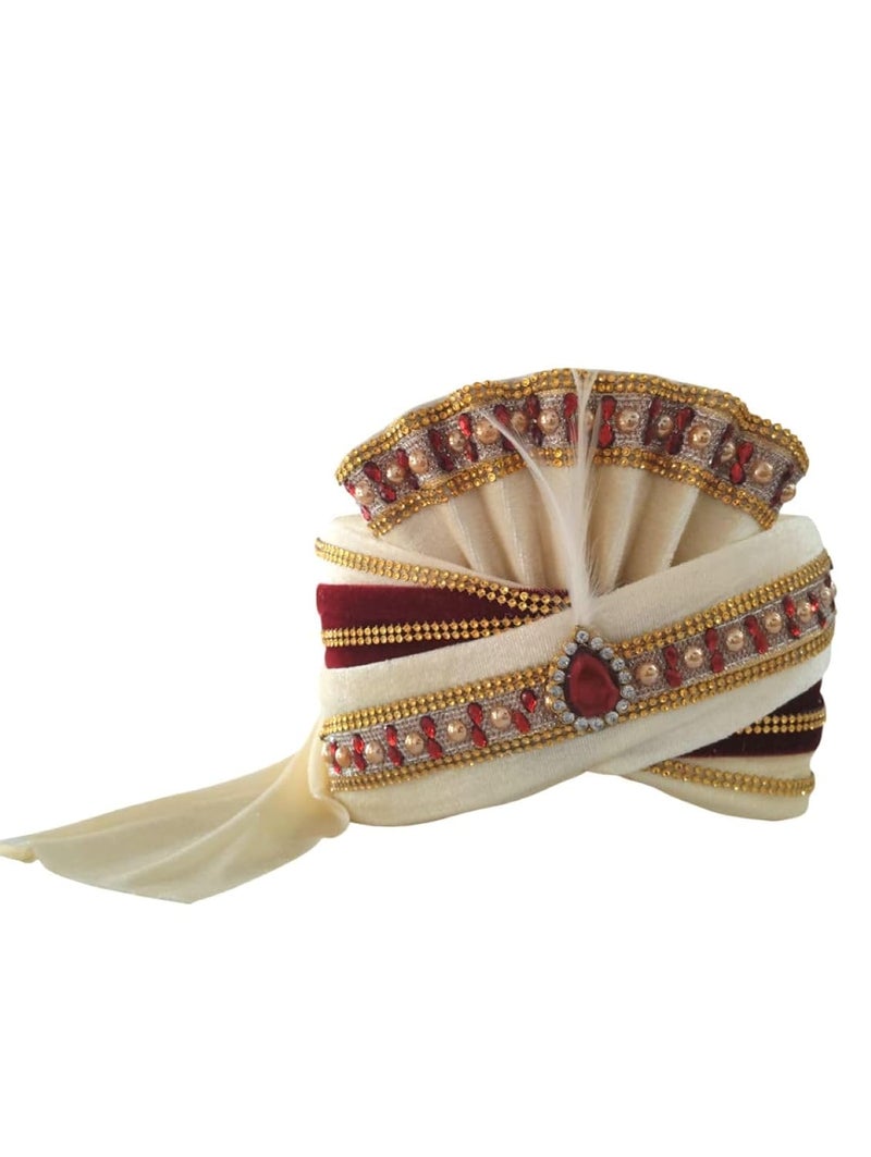 BookMyCostume عمامة دلهي بيج هندية للبالغين - Image 1