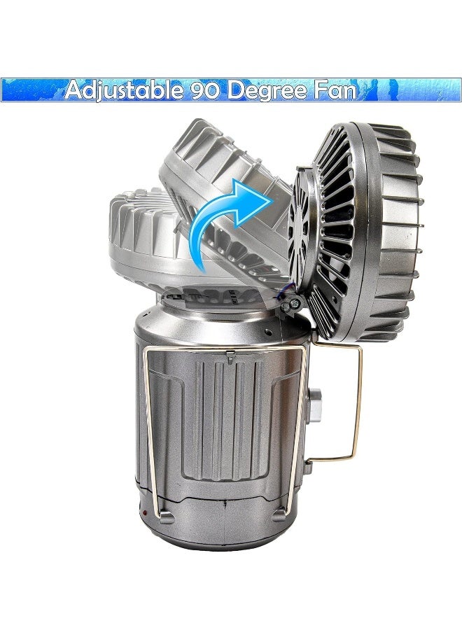 GO2CAMPS Rechargeable Solar LED Camping Lanterns with Fan, Solar and Battery Powered LED Camping Lights, Suitable for Camping, Camping Tents, Hiking, Survival kits for Emergency (Batteries Not included) - Image 4
