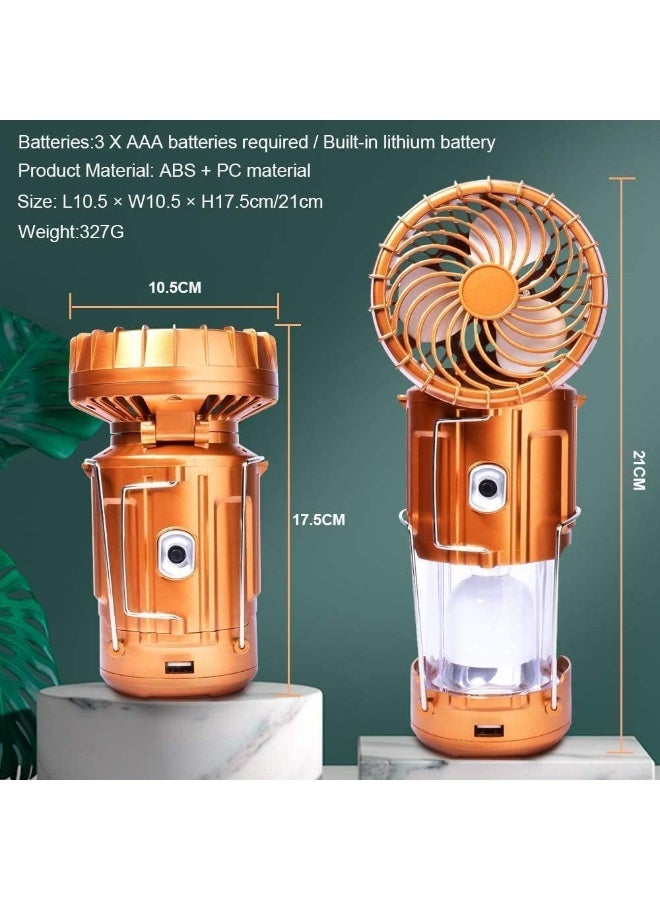 GO2CAMPS Rechargeable Solar LED Camping Lanterns with Fan, Solar and Battery Powered LED Camping Lights, Suitable for Camping, Camping Tents, Hiking, Survival kits for Emergency (Batteries Not included) - Image 5