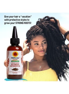 Tropic Isle Living Jamaican Black Castor Oil 8oz & Strong Roots Red Pimento Hair Growth Oil 4oz SET  - Image 3