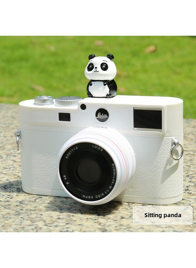 JN Design Creative Cartoon Photography Cat SLR Camera Hot Boot Cover For Canon Sony Nikon Fuji Micro-Color:Sitting Panda - Image 1