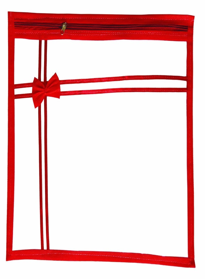 Kitchwish Non-Woven Single Saree Covers with Transparent Window and Durable Zipper Closure, Cloth Storage Bag, Transparent Saree Cover - Image 5
