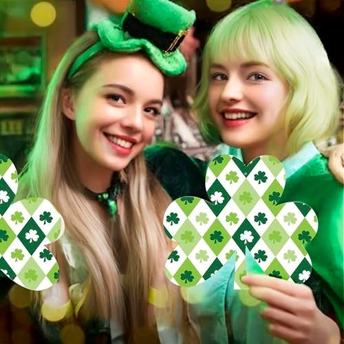 KOOCHOICE 30Pcs 3.5" Wooden Shamrock Ornaments to Paint, St. Patrick's Day Decoration Cutouts, DIY Unfinished Wood Discs for Crafts Hanging Decorations (3.5INCH-30) - Image 3