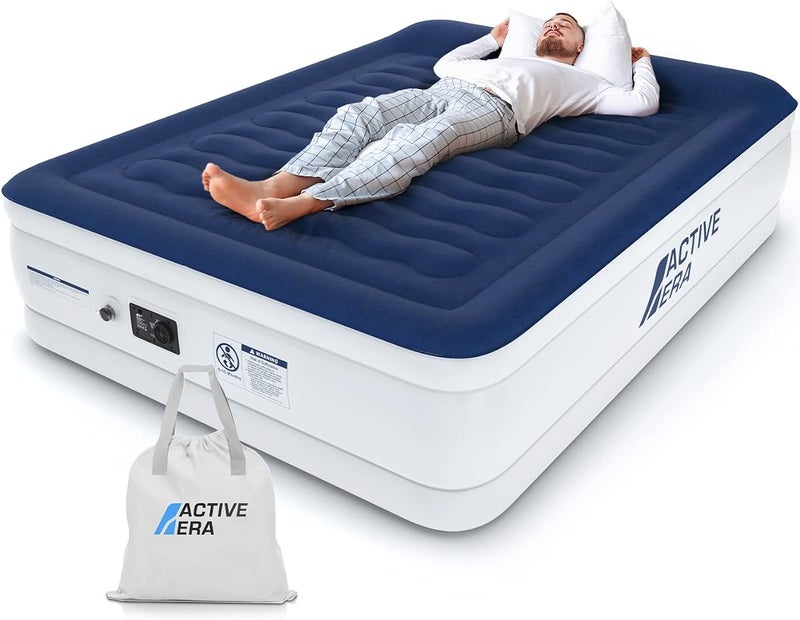 اكتيف ايرا **Active Era Luxury King Size**: سرير هوائي فاخر بحجم كينغ سايز، مزود بمضخة مدمجة ووسادة مرتفعة وتقنية I-Beam، أبعاد: 200 × 150 × 36.5 سم. - Image 1