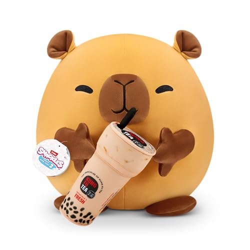 Snackles Series 2 Capybara & Boba 16 Inch Plush by ZURU, Ultra Soft Plush, Collectible Plush with Real Licensed Brands, Stuffed Animal, Giftable - Image 1