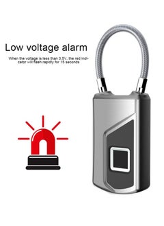 Fingerprint PadlockElectronic Door Lock Fingerprint Recognition Smart Keyless Rechargeable Waterproof Security Antitheft Padlock for Backpack Suitcase Bicycle - pzsku/ZAEF19C7E754E136DB56CZ/45/_/1724149431/0fd1d5a5-2d7e-4db5-8972-08929cd61916