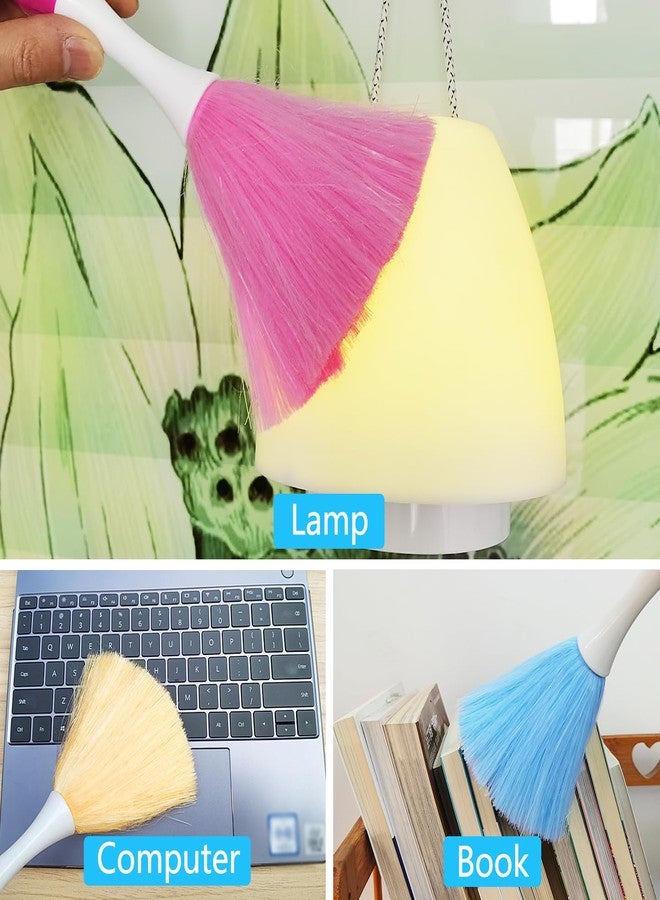 HDongany 4 Pack 8" Hand Grips Microfiber Washable Duster,Electrostatic Feather Duster Brush,Cleaning Supplies for Book,Screen,Sofa,Car,Furniture,Photo Frames,Attracts Dust Like a Magnet Color - Image 3