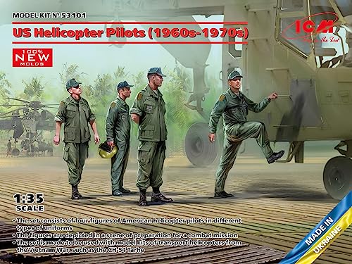 ICM 53101 - US Helicopter Pilots (1960s-1970s) (100% New molds) - Scale 1:35 - Image 2