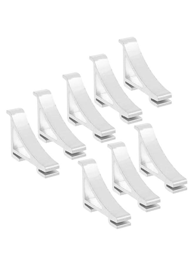 HOOKOR Stainless Steel Refrigerator Shelf Clips: Set of 8 Freezer Cooler Support Commercial Metal Parts & Accessories  - Image 1