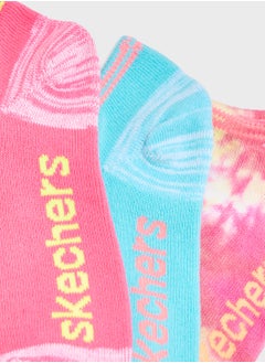 SKECHERS Kids 3 Pack Non Terry No Show Socks  - Image 3