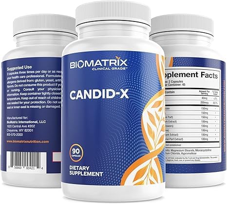 BioMatrix Candid-X Gut Cleanse with Berberine, Oregano, Sodium Caprylate, Chamomile, Ginger, PAU D'arco, Digestive Supplement for Men and Women | 90 Capsules - Image 3