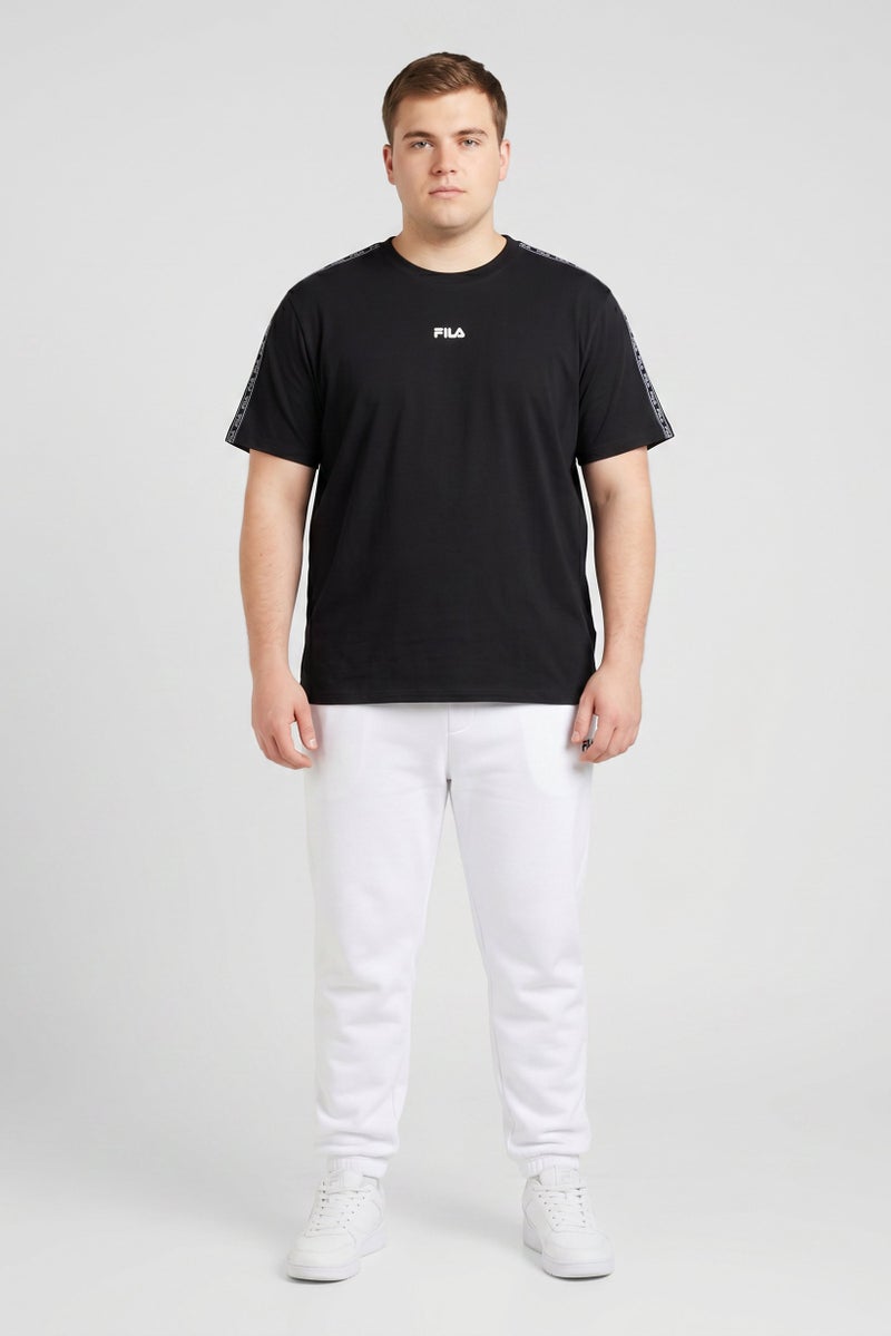 FILA Men Sportswear Fit Short Sleeve Outdoor T-Shirt, Black - Image 2