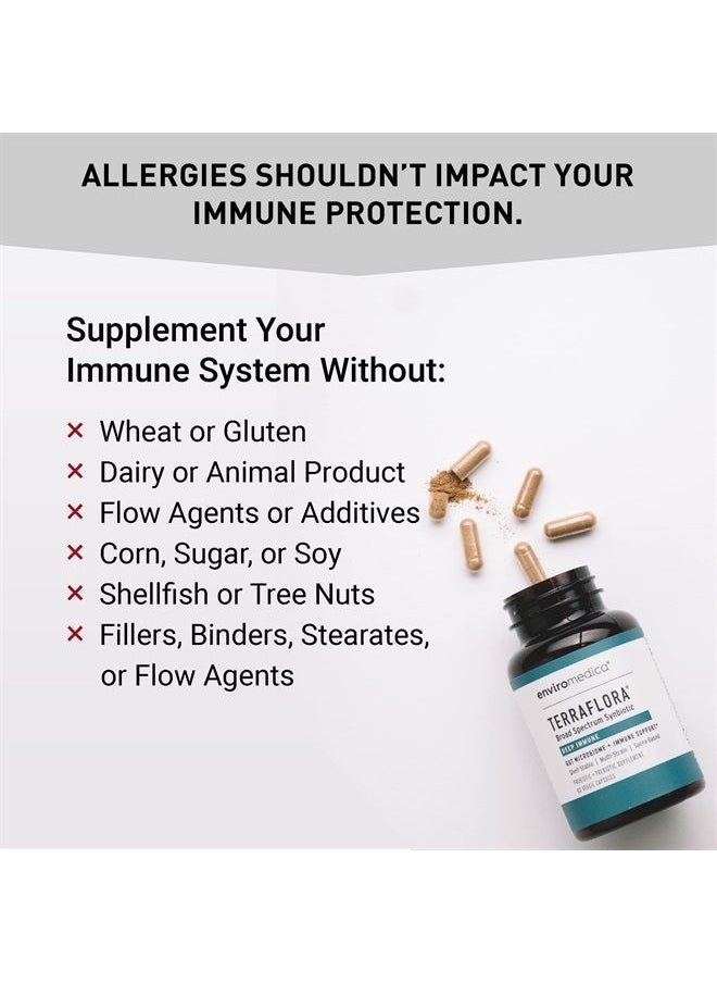 Terraflora Deep Immune SBO Probiotic + Prebiotic Supplement - a Soil Based Shelf Stable Bacillus Spore Form Synbiotic with LC-Plasma – a Powerful Immune Booster (60ct)