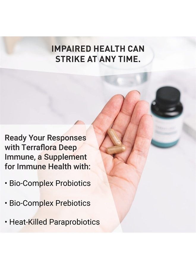 Terraflora Deep Immune SBO Probiotic + Prebiotic Supplement - a Soil Based Shelf Stable Bacillus Spore Form Synbiotic with LC-Plasma – a Powerful Immune Booster (60ct)