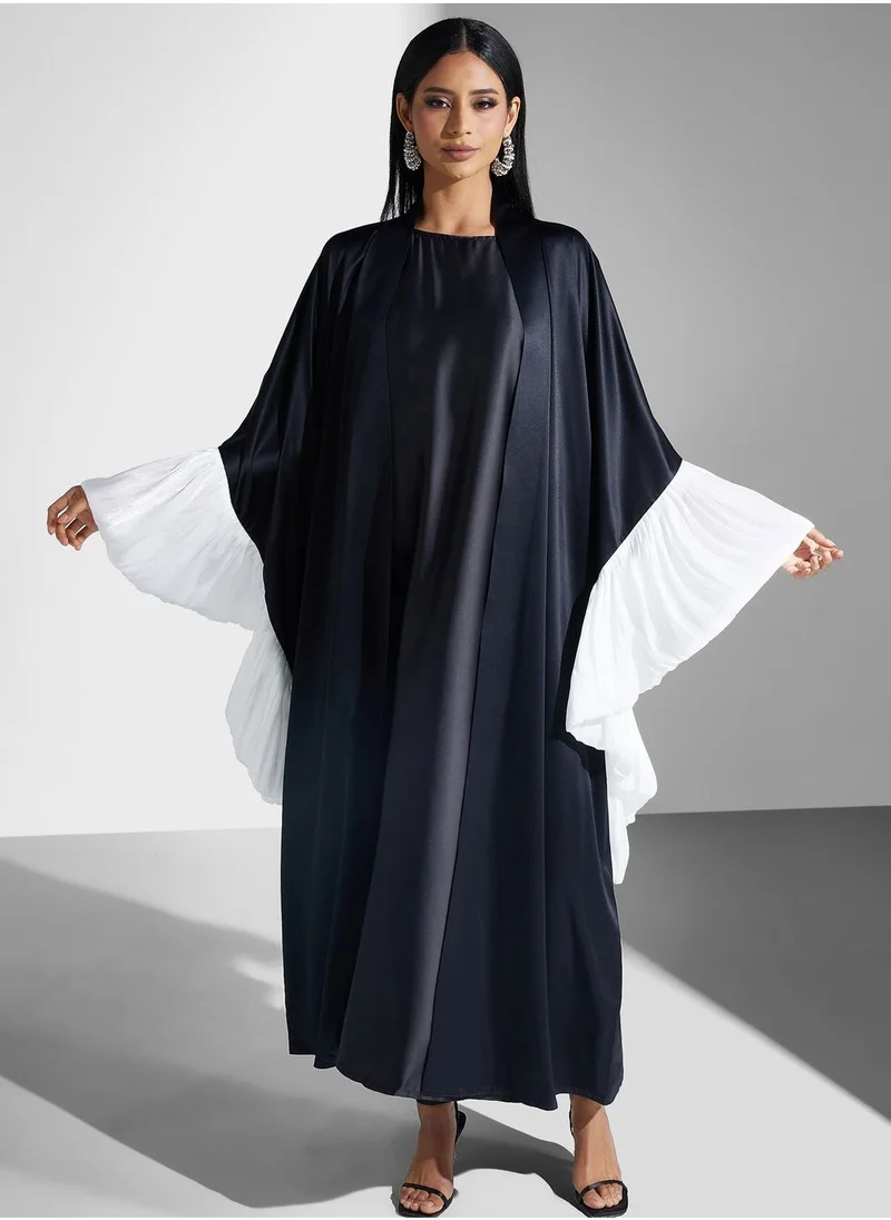 Meem by Mariyah Ruffle Sleeve Abaya