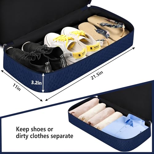 ITIEZY Weekender Bag for Women Travel Duffel Bag - Carry On Overnight Bag with Shoe Compartment Large Nylon Duffle Tote Bag 21.5" with Toiletry Bag for Traveling Business Weekend Trip 3Pcs Set - Image 3