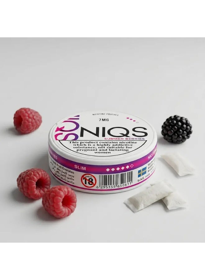 SUMMER BERRIES NICOTINE POUCHES, FOR QUITTING SMOKING/TOBACCO, 7MG, 20 POUCHES