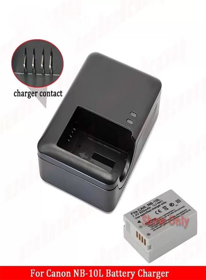 CB-2LC NB-10L Battery Charger Compatible with EOS Rebel CB-2LC CB-2LCE PowerShot SX40 HS SX50 HS SX60 HS G1X G3X G15 G16 Digital Camera with Power Supply Cord - Image 3