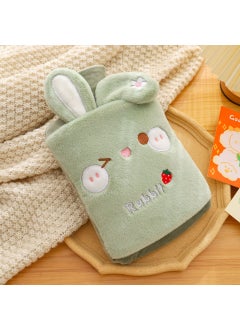 Generic Thickened Winter Rabbit Ears Hot Water Bag Light green 